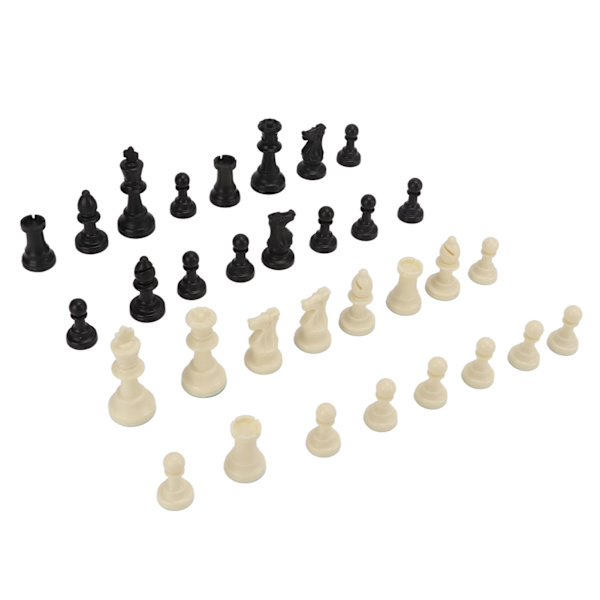 Schackpjäser Endast PP Ersättnings Schackpjäser Figurer 75mm Höjd Kung för Fest Camping Avkoppling