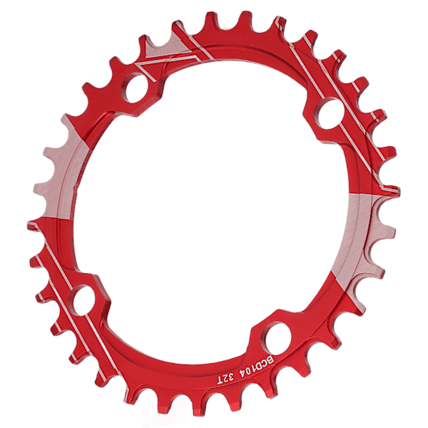 Lebycle 104BCD Rund Smal Bred Kedjering MTB Sykkel 32T Veivsett Tannsplate Deler Rød