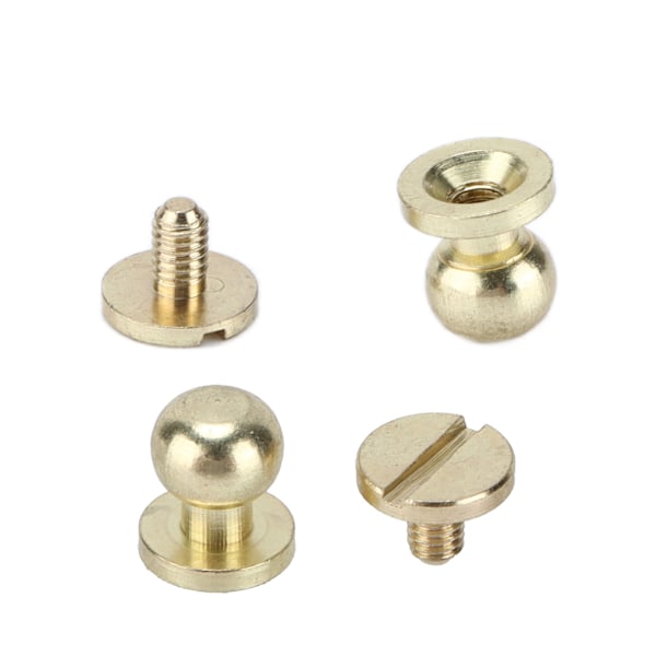 20-set mässingnitar Nötningsbeständighet Imitation av guld Bagagetillbehör för hantverksentusiaster 7x6 mm