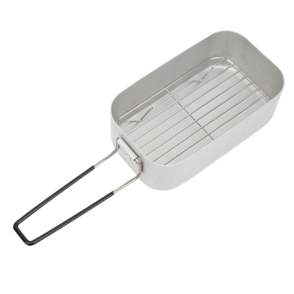 800ML Lunsjboks Aluminiumlegering Foldbar Bærbar Bento-boks med Alkoholbrenner og Oppbevaringsveske for Utendørs Campingpiknik