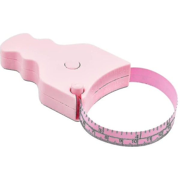 Kroppsmålebånd - 150 cm (60 tommer), enhåndsbetjening, kompakt og ergonomisk design Pink