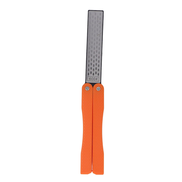 Knivslipare Vikbar fläktformad Adamas Material Lätt bärbar knivslip för utomhusbruk Orange