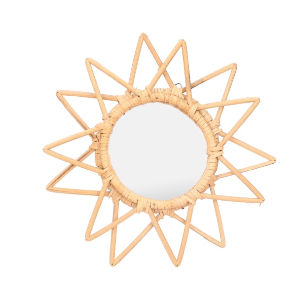 Rattan Innovativ Kunstdekor Sminkespeil Retro Dressing Baderom Veggmontert MirrorStar