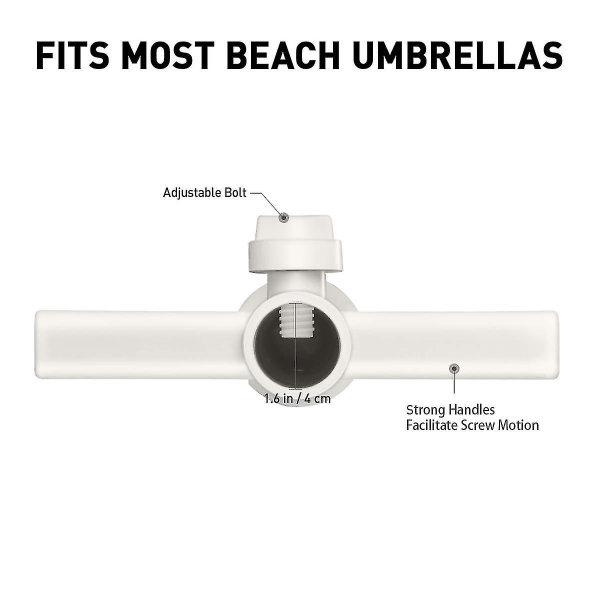 Beach Paraply Skrue Sand Anker Stand Holder | Fiskestangsgriber One Size Passer mest | Sikker for stærk vind