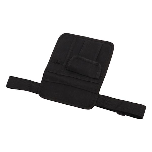 Midjeväsk Adjustable Längd Multifunktionell Bärbar Svart Canvas Midjeväska för Restaurangbeställning Hårtrimning Arbete