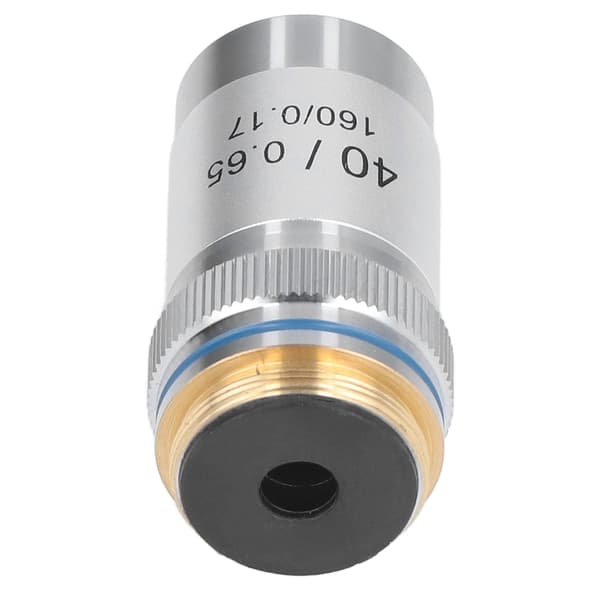 Akromatisk mikroskopobjektiv 40X høj forstørrelse 20,2 mm interface standard RMS sølv