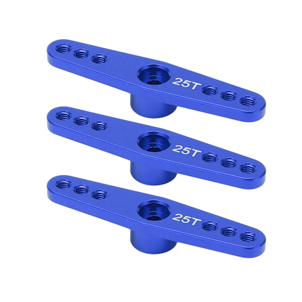 3st 25T aluminiumlegering RC servoarmshorn lång typ för 1/10 fjärrkontroll biluppgradering del blå