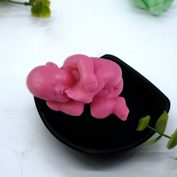 3D Baby Silikonform Sukker Chokoladeform Fondant Kage Dekorationsværktøj Sød gør-det-selv Sovende Baby Shower Lav Slikform