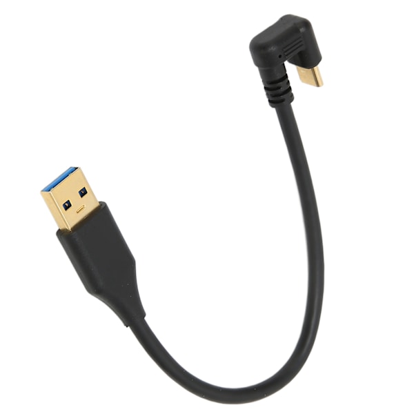 USB-kaapeli 5 Gbps USB 3.0A uros AMC tyyppiin C U-muotoinen kyynärpää ABS-datakaapeli latausdatansynkronointiin (0,2 m 0,66 jalkaa)