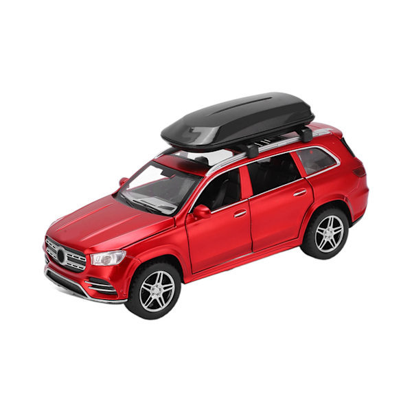 1/32 Legering Die-Cast Modellbilar Dra tillbaka Elektroniska Leksaker Fordon med Ljud och Ljus för Barn Present Röd