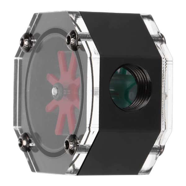 Vattenflödesmätare Transparent Akryl Åttkantig Metall Dator Vattenkyld Rotameter