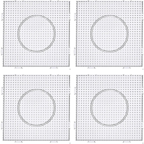 Fuse Beads Boards Plast PegBoards Sett Square Clear for Kids