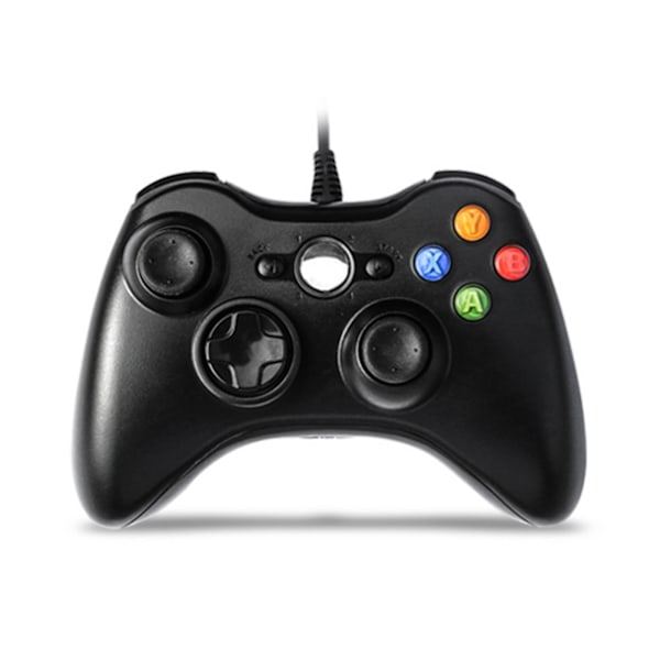 Wired Gamepad för Xbox 360 Universal Vibration Wired Joystick Gaming Controller för Android för PC Svart