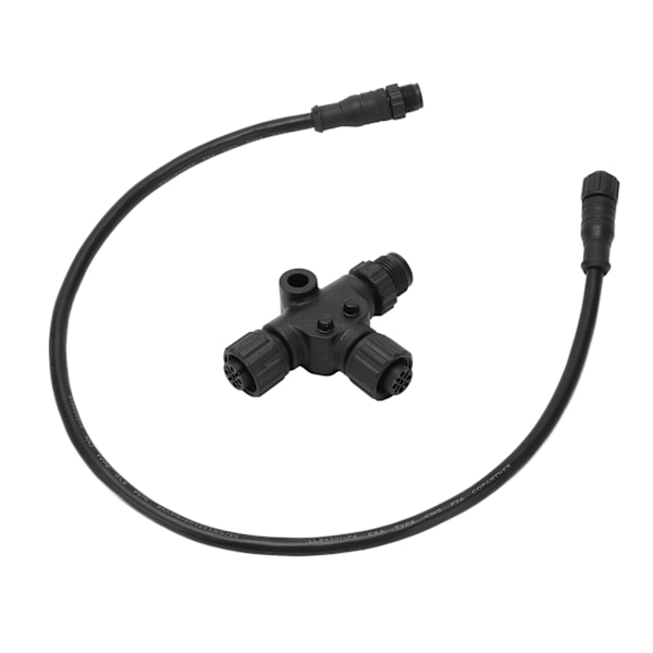 For NMEA 2000 Drop Backbone-kabel med T-kontakt 5-pins vanntett M12 0,5 m for Garmin Networks