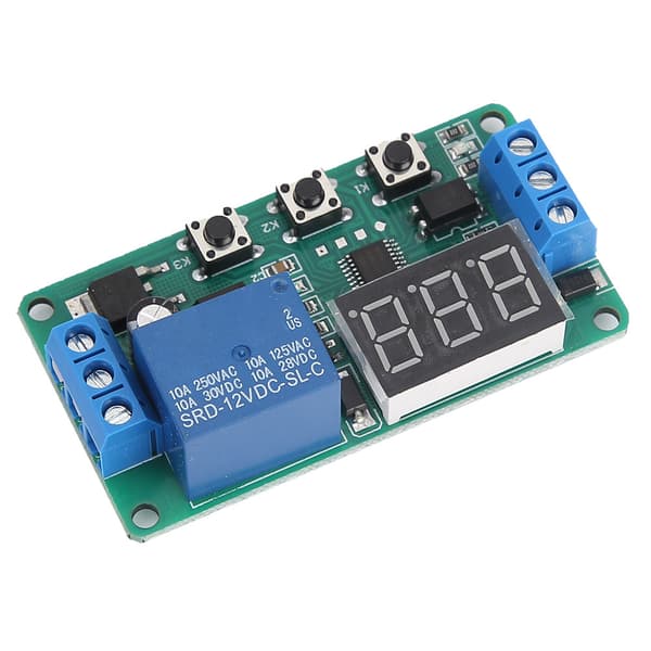 【NX】Enkanals timerstyringsbryter Relémodul Utløsersyklus Justerbart timerrelé (DC 12V)