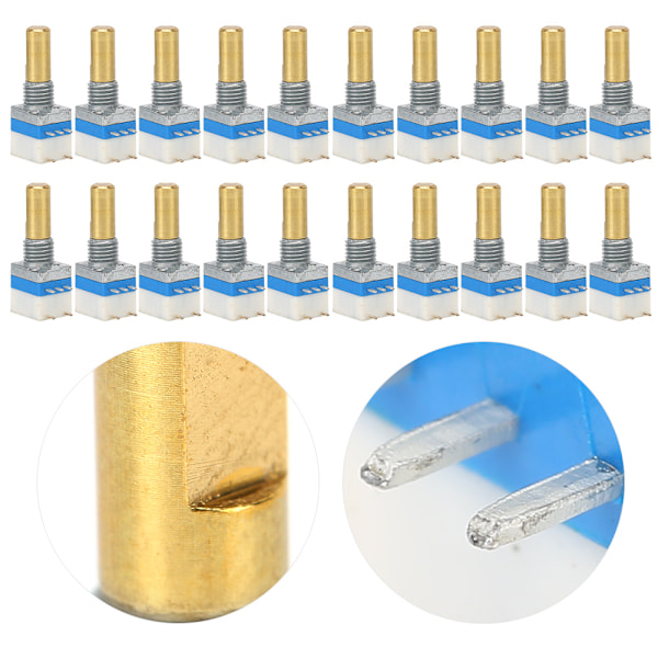 20 STK 3107 Lydstyrkeknapper Walkie Talkie Aluminiumlegering Passer til UV5R BF‑888S TK3107