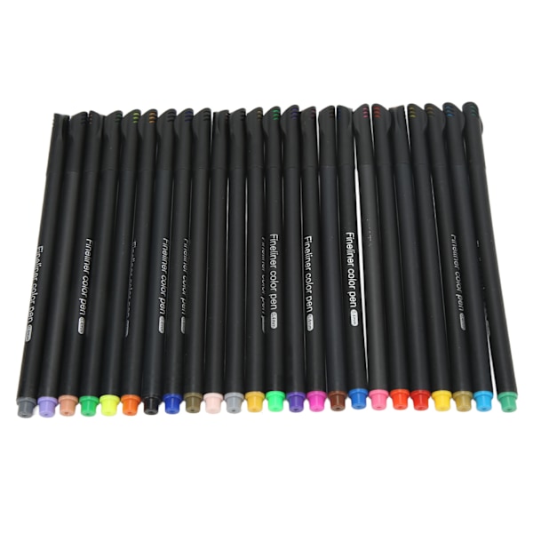 24 Fineliner färgpennor set 0,4 mm tunn spets 24 färger Akvarelldesign Micro Line Pens Precise Control Marker Pennor