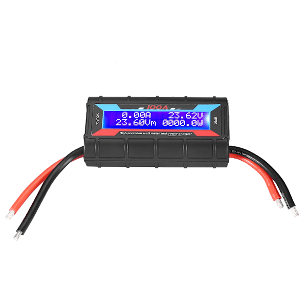 60V/100A Digital Wattmeter med Høy Presisjon Effektanalysator RC Volt Amp Meter