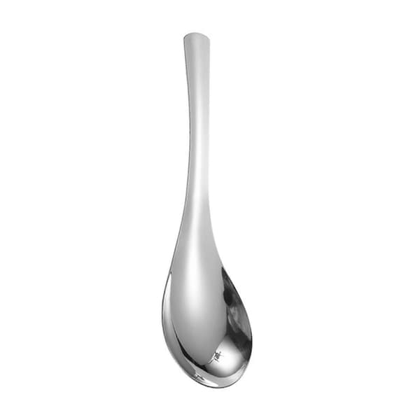 Rustfrit Stål Middagsske – Stor & Rund Kant – til Hjem & Restaurant – Ergonomisk & 13,6-16,3 cm S