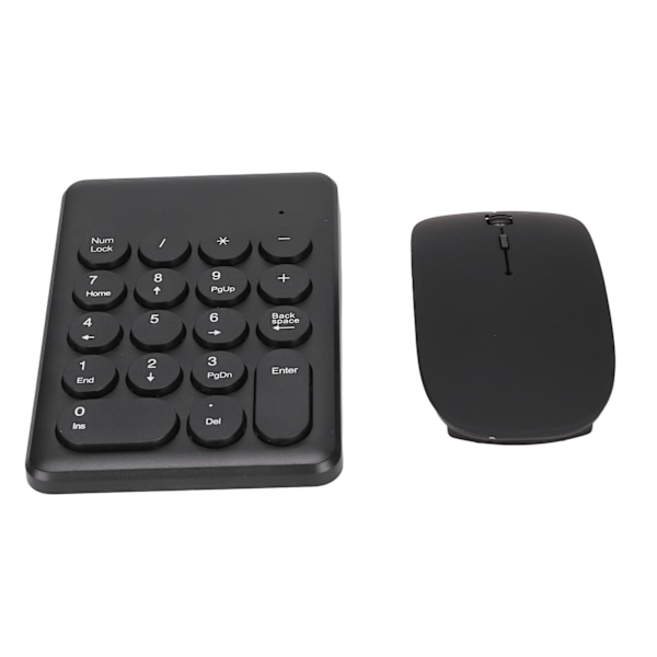 Numerisk tangentbord Bärbar Smal 2,4 GHz USB Trådlös Mini Svart Numerisk tangentbord Mus Combo Set för bärbara datorer Stationära datorer PC