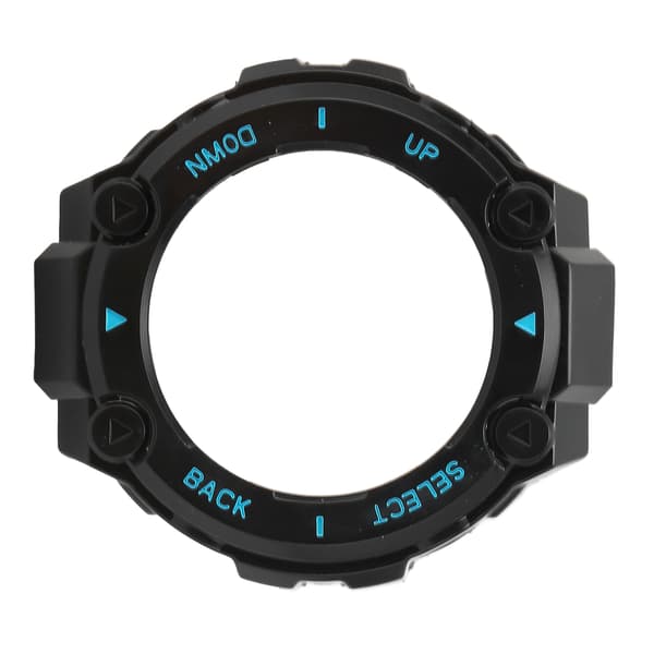 【NX】Plastskyddsfodral för Amazfit TRex Watch Edge Bumper Protective Shell Frame (svart skal blå text)