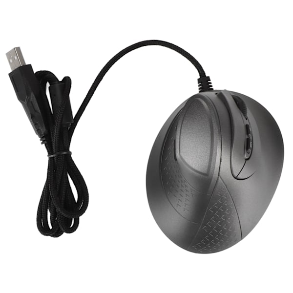 Vertikal mus 7 programmerbare knapper RGB 11 Lystilstande Justerbar DPI Trådført Ergonomisk vertikal mus til Game Player Grå