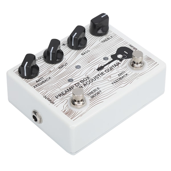 Elektrisk pedalforsterker for gitarer Bærbar med LED-indikator Aluminiumlegering Instrumentutstyr DC9V