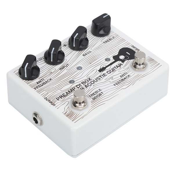 Pedal elektrisk förförstärkare för gitarrer Bärbar med LED-indikator Aluminiumlegering Instrumentutrustning DC9V