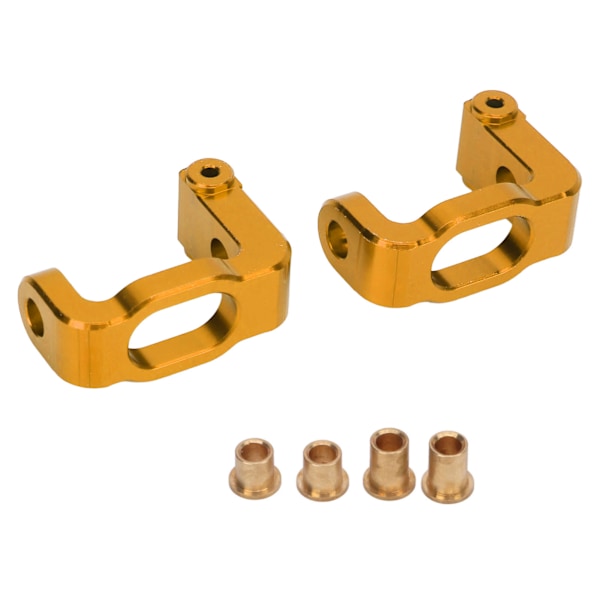 2 st Metall Aluminiumlegering Fram C Navbärare Caster Block för LC Racing PTG‑2 1/10 RC Bil Guld