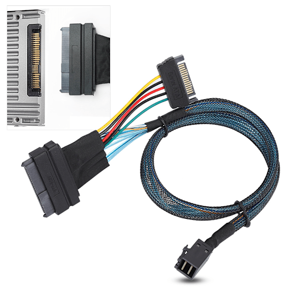 SAS-kaapeli SFF8643 - SFF8639 15P Power Line MINI Server Connector HDD-sovitin