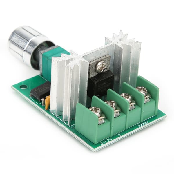 PWM DC-motorhastighetsregulator med ratt i aluminiumlegering DC6-12V 6A