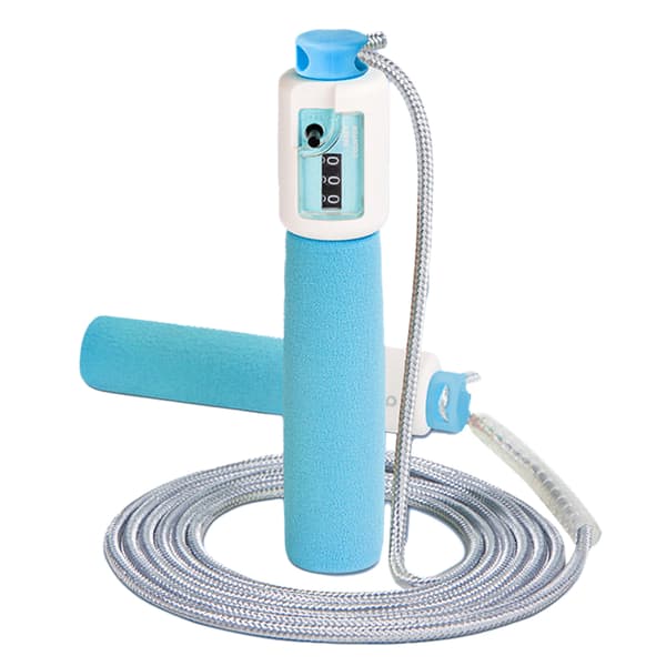 Hopprep med räknare Justerbart hopprep Snabbhopprep Kabel för tester och tävlingar Blå