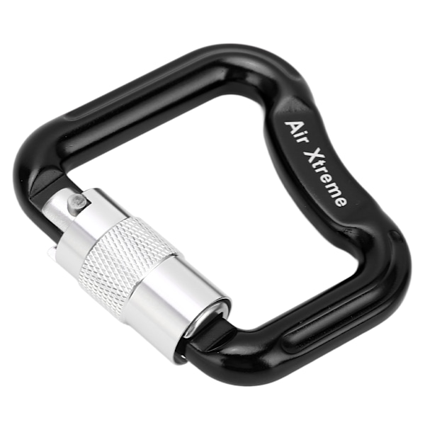 20KN Automatisk Låsande Klätterkarbiner Twist Lock Lättviktskarbiner för Klättring Bergsklättring D-formad Svart
