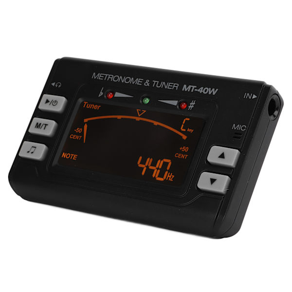 Metronomtuner Elektriskt LCD-instrument 3 pickuplägen för gitarr violinsaxofonMT‑40W blåsinstrument