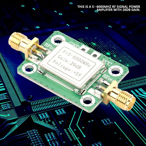 5M~6GHz RF bredbandssignalförstärkare effektförstärkare förstärkning 20dB med skärmande skal
