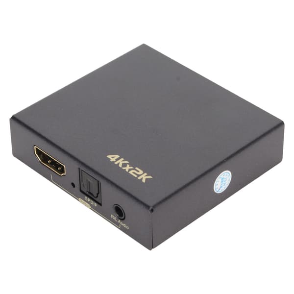 HD Multimedia Interface Extractor Versjon 1.4 4K 30Hz Fiberoptisk 5.1 3.5mm Utgang Lyd Extractor Konverter 100‑240V EU Plugg