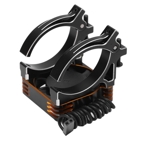 40 mm Motorkøleblæser Aluminiumlegeringsblæser med beslag til fjernstyret modelbil 40-42 mm diameter Motor Orange og sort