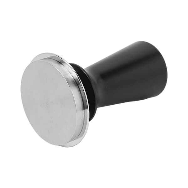 Kaffetamper i rustfritt stål, trykktamper, lett å bruke, kaffemaskintilbehør for kaffe, svart 53 mm