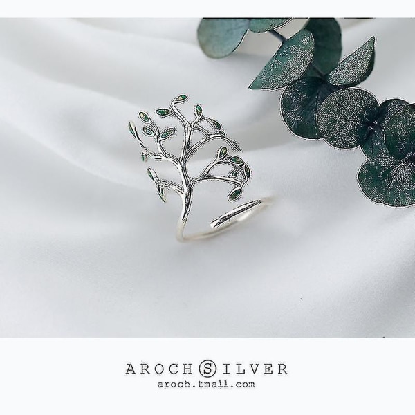 Innovativ The Tree of Life Sterling Silver Öppen Ring