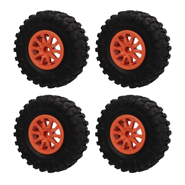 4 st 2,2 tum RC Crawler Däck med Nylon Triangulär Nav RC Bil Däck för Axial SCX10 90046 för Traxxas för Redcat GEN8 Orange