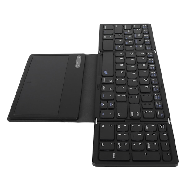 Foldbart Bluetooth Tastatur Lav Latency Bluetooth 5.1 Tastatur i Fuld Størrelse med Stor Touchpad til IOS til Android til Windows