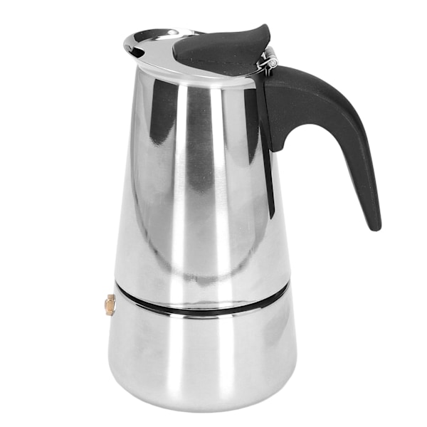 Moka Pot Matklassad spishäll i rostfritt stål Italiensk kaffebryggare för hemresekontor(304) Nr. 4 Pot 200ML