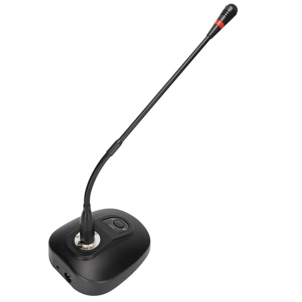 Gooseneck kablet mikrofon justerbar skrivebordsmikrofon med XLR til 6,35 mm kabel til konferenceudsendelse 100‑240VEU stik