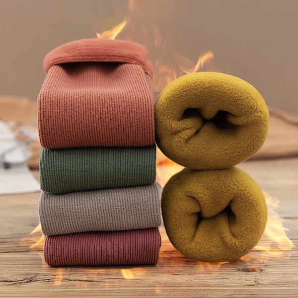 5 Par Fuzzystrumpor Vinterfleece Tjocka Mysiga Strumpor Utomhus Varma Slöa Strumpor Golvstrumpor för Män Kvinnor