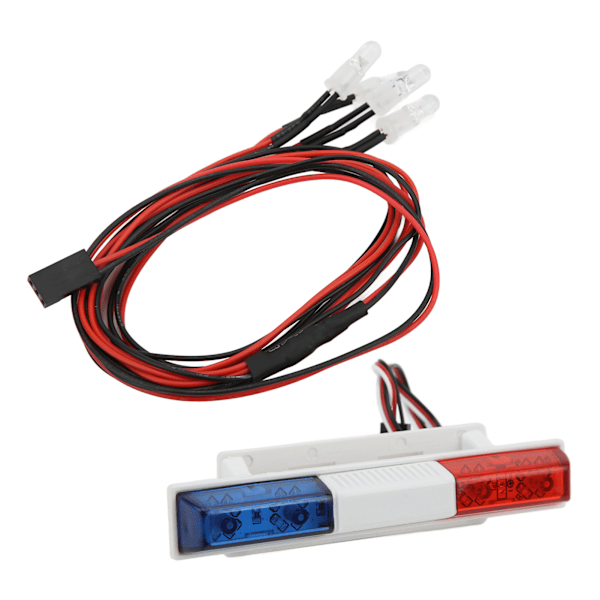 RC bil LED-lampor Fjärrkontroll Crawler Simulering Flash Lamp Bar Vit ljus med 4 LightsSquare