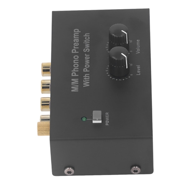 Phono Forforstærker til Pladespiller, Pladespiller Forforstærker, Elektronisk Lyd Stereo Grammofon Forforstærker, Lav Støj PP500P 100‑240V EU Stik
