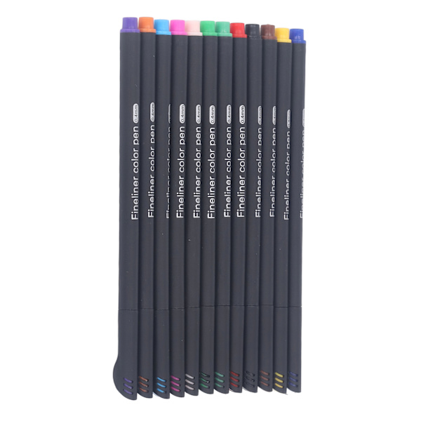 12 st Sublimation Ink Pen Set Flerfärgad 0,4 mm Finspets värmeöverföringspenna med nummer 6 adapter för Explore