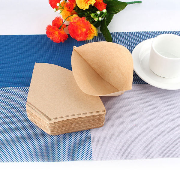 100x ublegede kaffefilterpapir Kegler Kande Brygger Espresso Sil Drypper