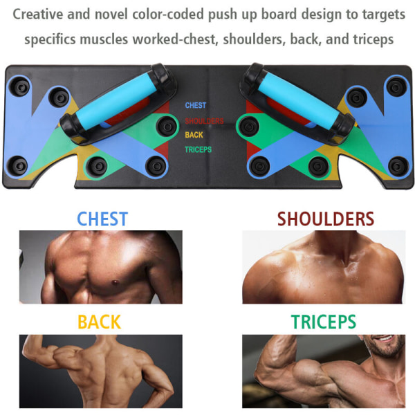Push-up stativ fitnessudstyr til mænd hjemmetræning brystmuskel arm muskel I-formet multifunktions push-up board Y10220