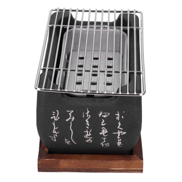Japansk grill i miniformat för hushåll i aluminiumlegering, kolgrill, ugn, tillbehör